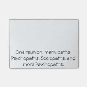Many Paths Funny Family Reunion Post It Notes