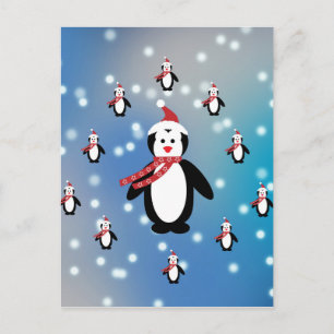 Many Penguins Postcard