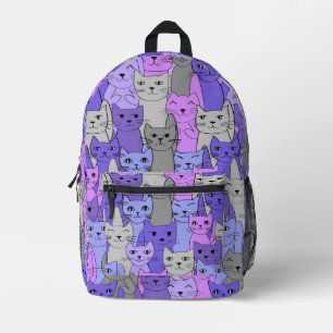 Many Purple Cats Design Back Pack