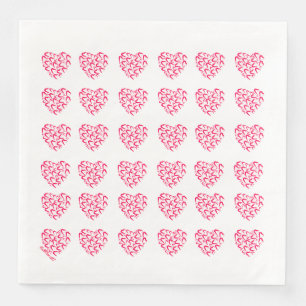 Many Red Hearts Paper Napkin