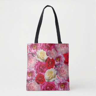 many roses tote bag