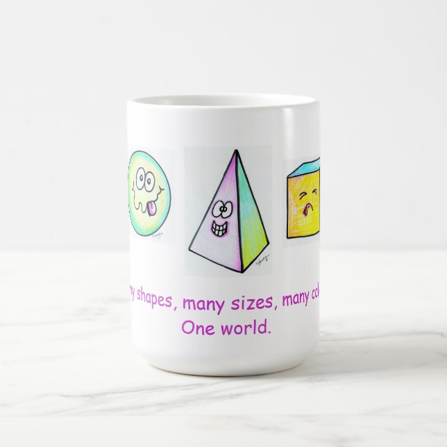 Many Shapes, Many Colours One World Coffee Mug (Center)