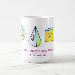 Many Shapes, Many Colours One World Coffee Mug