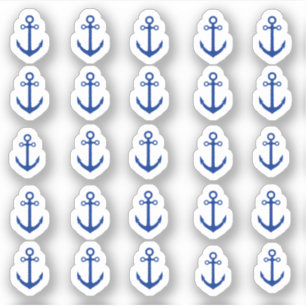 Many small blue anchors