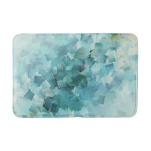 many small grey and blue diamonds bath mat