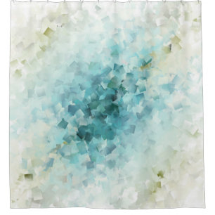 many small grey and blue diamonds shower curtain