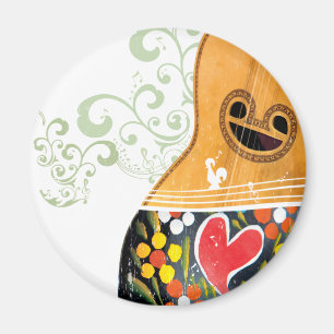 Many Symbols of Portugal - Portuguese Guitar Magnet