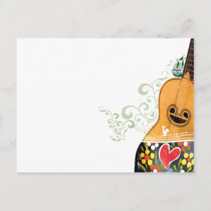 Many Symbols of Portugal - Portuguese Guitar Postcard