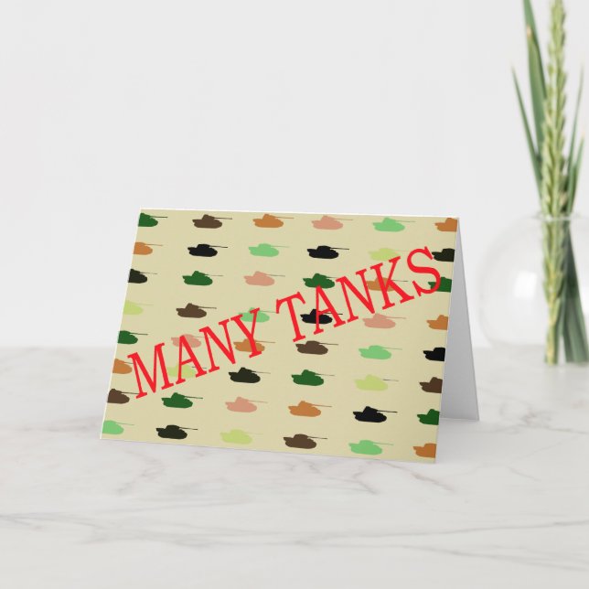 Many Tanks Thank You Card (Front)