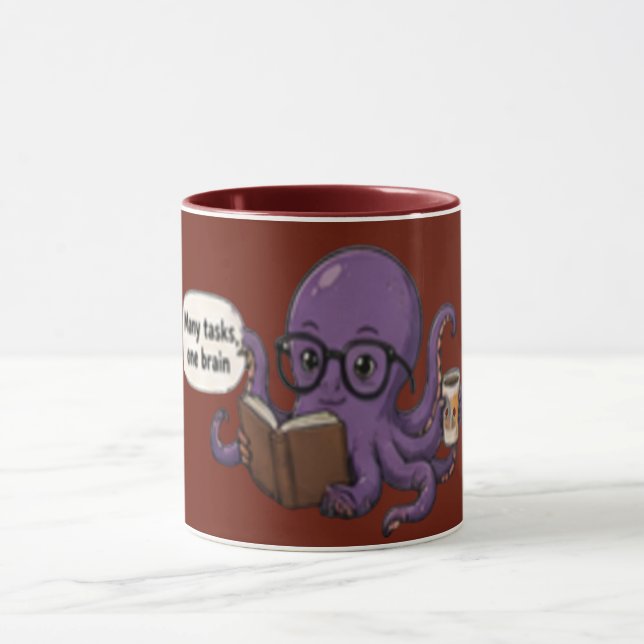 Many Tasks, One Brain – Funny & Relatable Coff Mug (Center)
