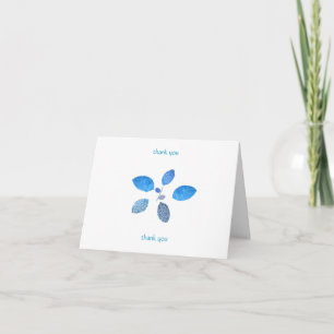 Many Thanks in Blue Thank You Card