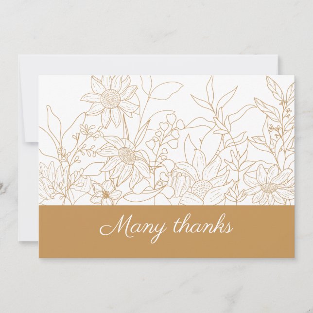 Many Thanks thank you card (Front)