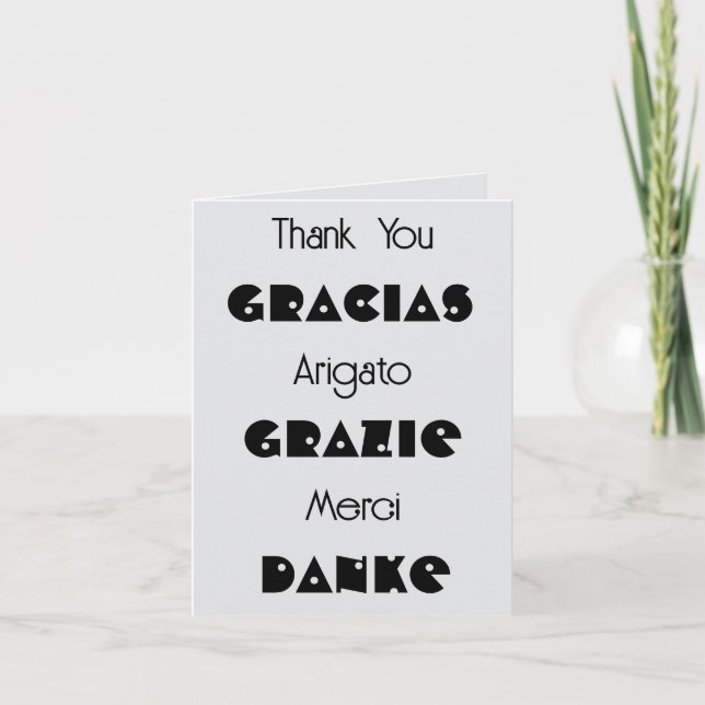 Many Thanks Thank You Card (Front)