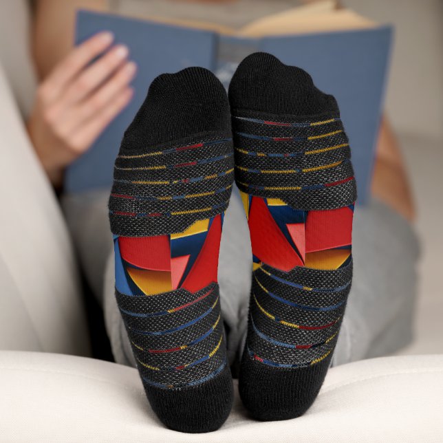Many triangles in red, yellow and blue socks (Bottom)