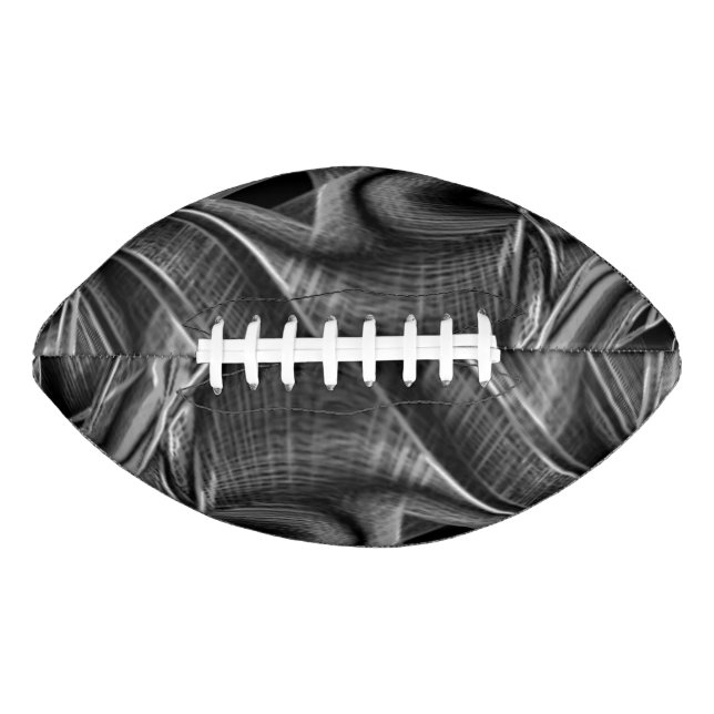 Many twisted with grey grooves on black background football (Front)