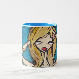 "Many Waters" Mug, Blue Two-Tone Coffee Mug