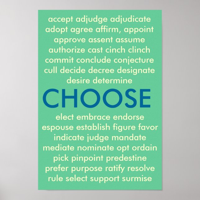Many Ways to Choose Poster (Front)