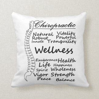 Many Ways to Say "Chiropractic" Throw Pillow Spine