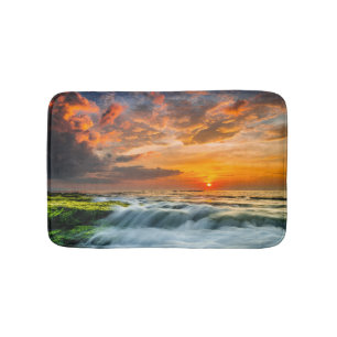 Manyar Beach At Sunrise Bath Mat