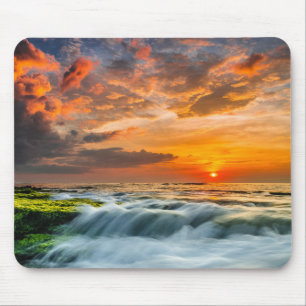 Manyar Beach At Sunrise Mouse Pad