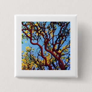 Manzanita in Autumn 15 Cm Square Badge