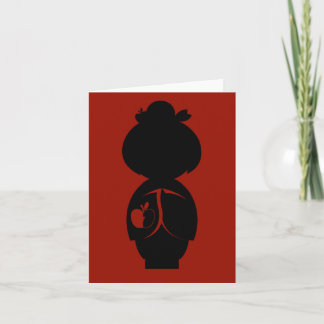 Manzanita Kokeshi Silhouette Note Card