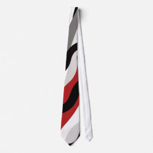 MAO Custom Red, Black, White and Grey Tie