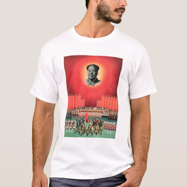 Mao Zedong "The East is Red" 1965 China Propaganda T-Shirt (Front)