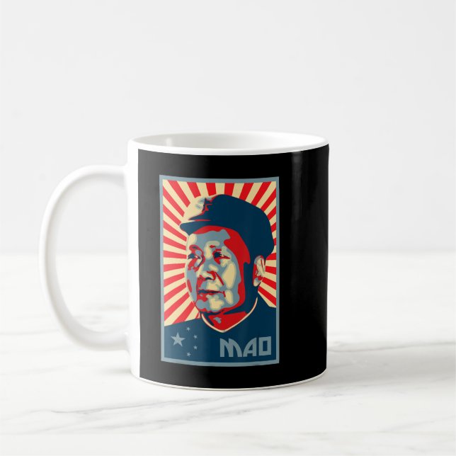 Mao Zedong Tse Tung Chairman Mao China Chinese Pat Coffee Mug (Left)