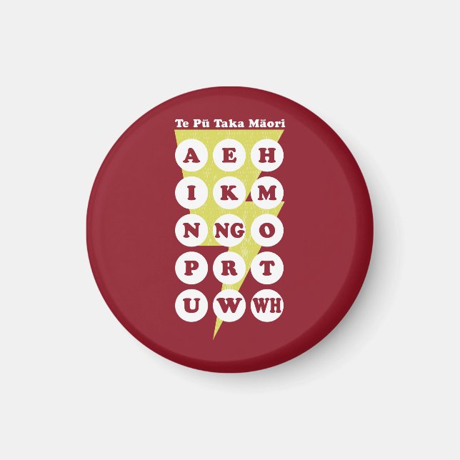Maori Alphabet Learning Te Reo Magnet (Front)