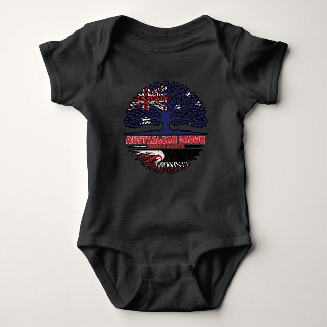 Maori Australian Australia Tree Roots Flag Baby Bodysuit (Front)