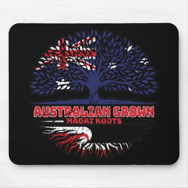 Maori Australian Australia Tree Roots Flag Mouse Pad (Front)