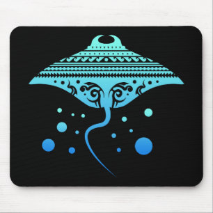 Maori Batoidea Stingray Tribal Tattoo Gift Idea Mouse Pad
