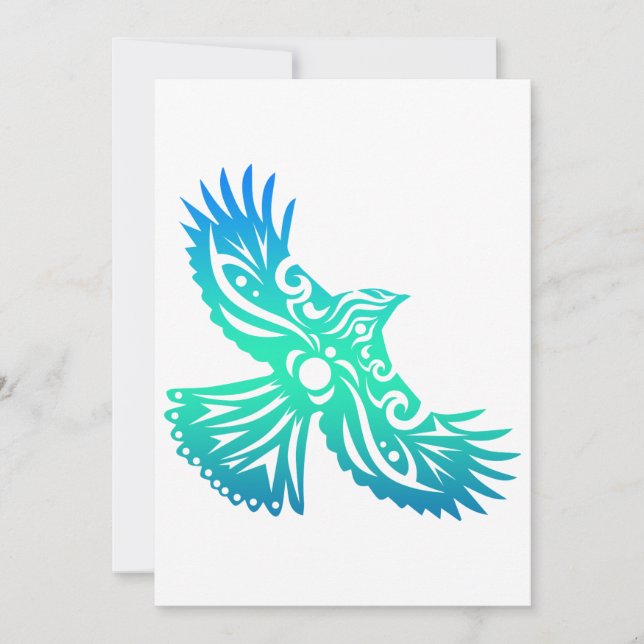 Maori Bird Flying Hei Manu - Gift Idea Invitation (Front)