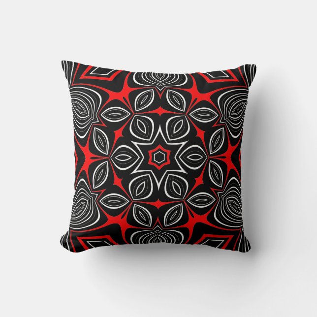 maori bwr pattern pillow (Front)