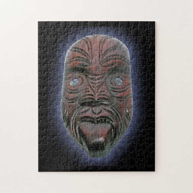 Maori Carved Mask Jigsaw Puzzle (Vertical)