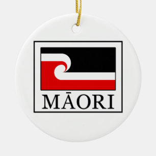 Maori Ceramic Tree Decoration