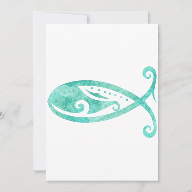 Maori Christian Fish Ocean Gift Idea Save The Date (Front)