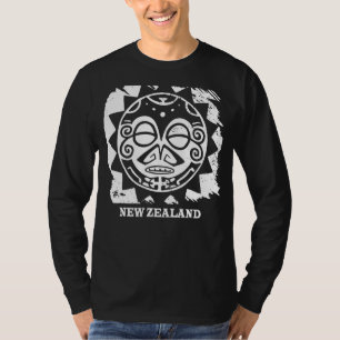 Maori Culture Mask Symbol Haka New Zealand T-Shirt