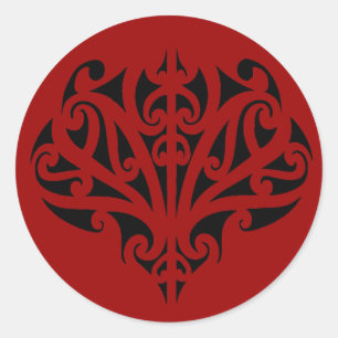 Maori design classic round sticker