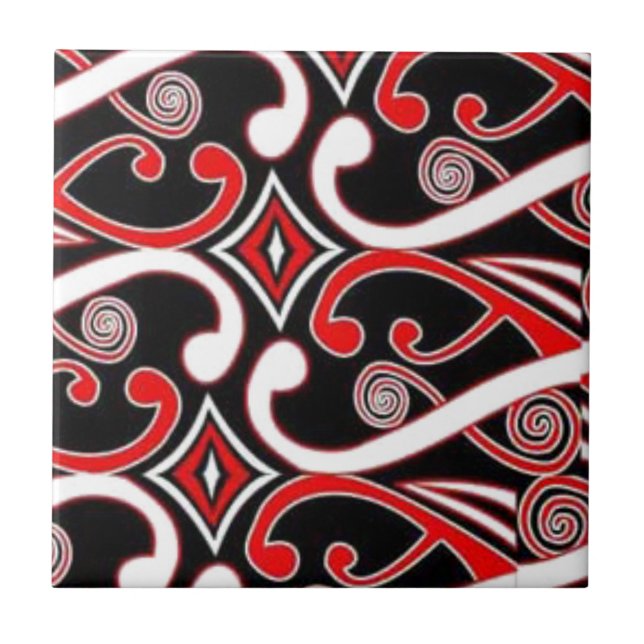 maori designs ceramic tile (Front)