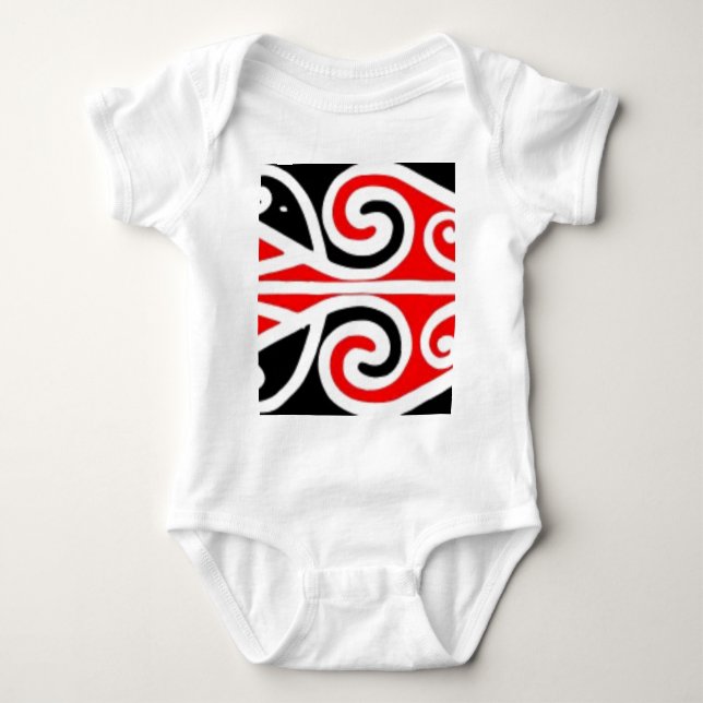 maori designs tribal art for you baby bodysuit (Front)