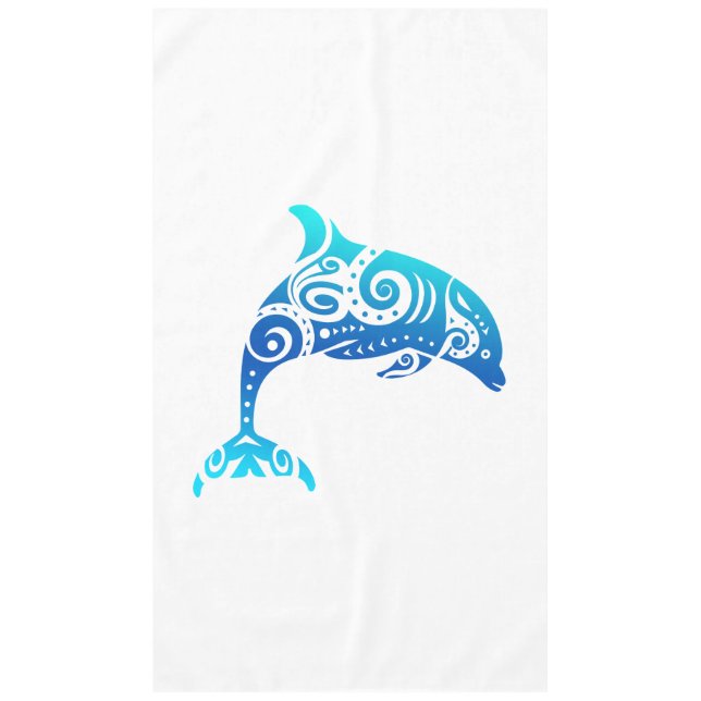 Maori Dolphin Polynesian Tribal Tattoo Gift Idea Tablecloth (Front)