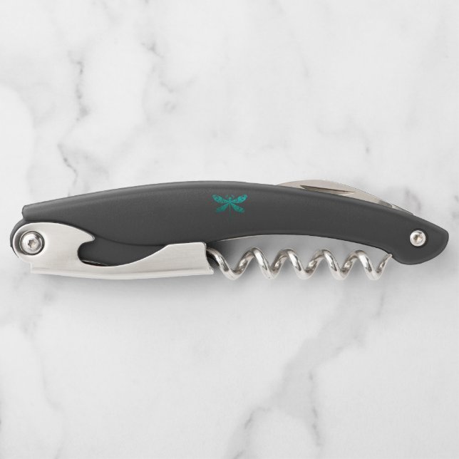 Maori Dragonfly Polynesian Tribal Tattoo Gift Idea Corkscrew (Front)