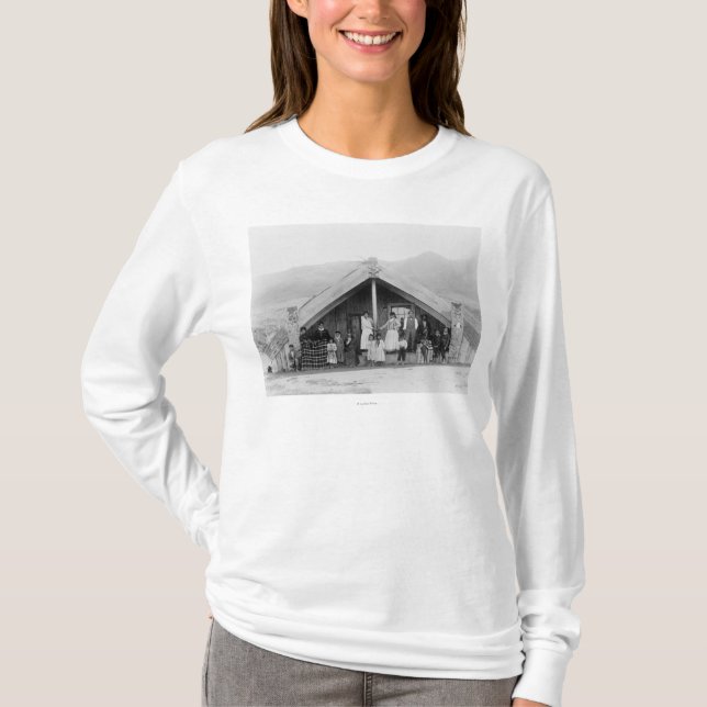 Maori Family at Home PhotographNew Zealand T-Shirt (Front)
