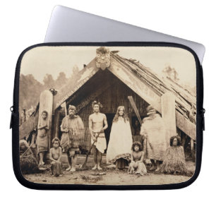 Maori Family, New Zealand, c.1880s (albumen print) Laptop Sleeve