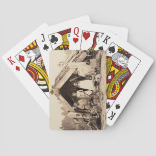 Maori Family, New Zealand, c.1880s (albumen print) Playing Cards