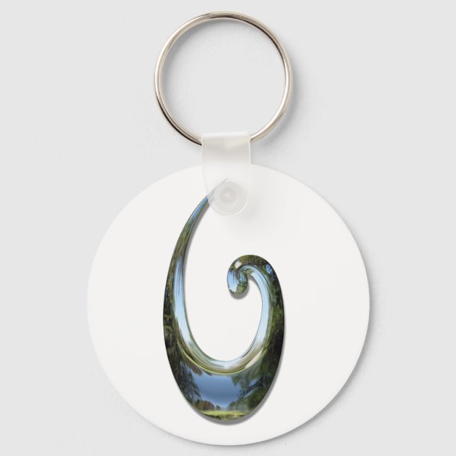Maori Fish Hook - Chrome Key Ring (Front)