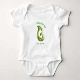 Maori fish Hook (Hei Matau) Baby Bodysuit