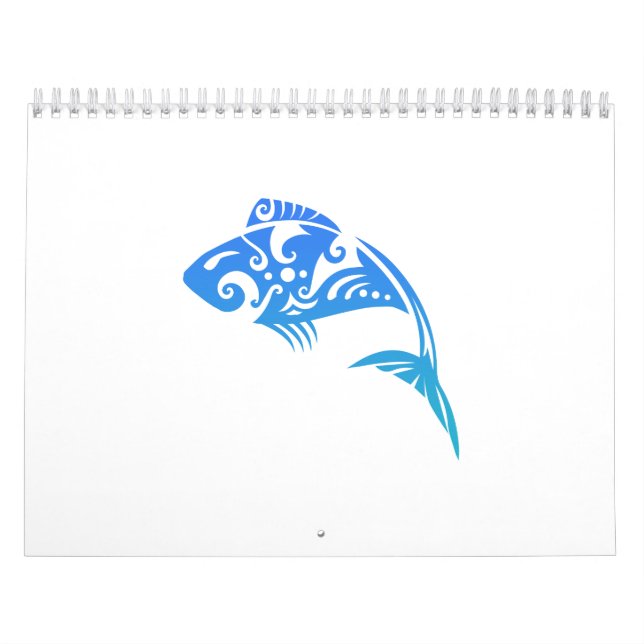 Maori Fish Tribal Tattoo - Gift Idea Calendar (Cover)